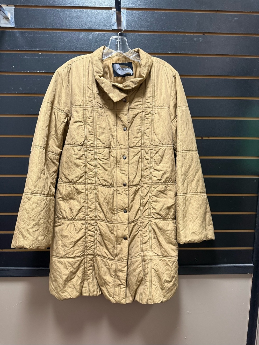 Athabasca Softwear Metallic Gold Quilted Puffer Coat Size M